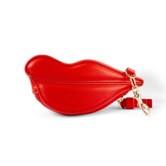 DVF Diane von Furstenberg X Target Lip Coin Purse RED & PINK NWOT - Picture 2 of 3